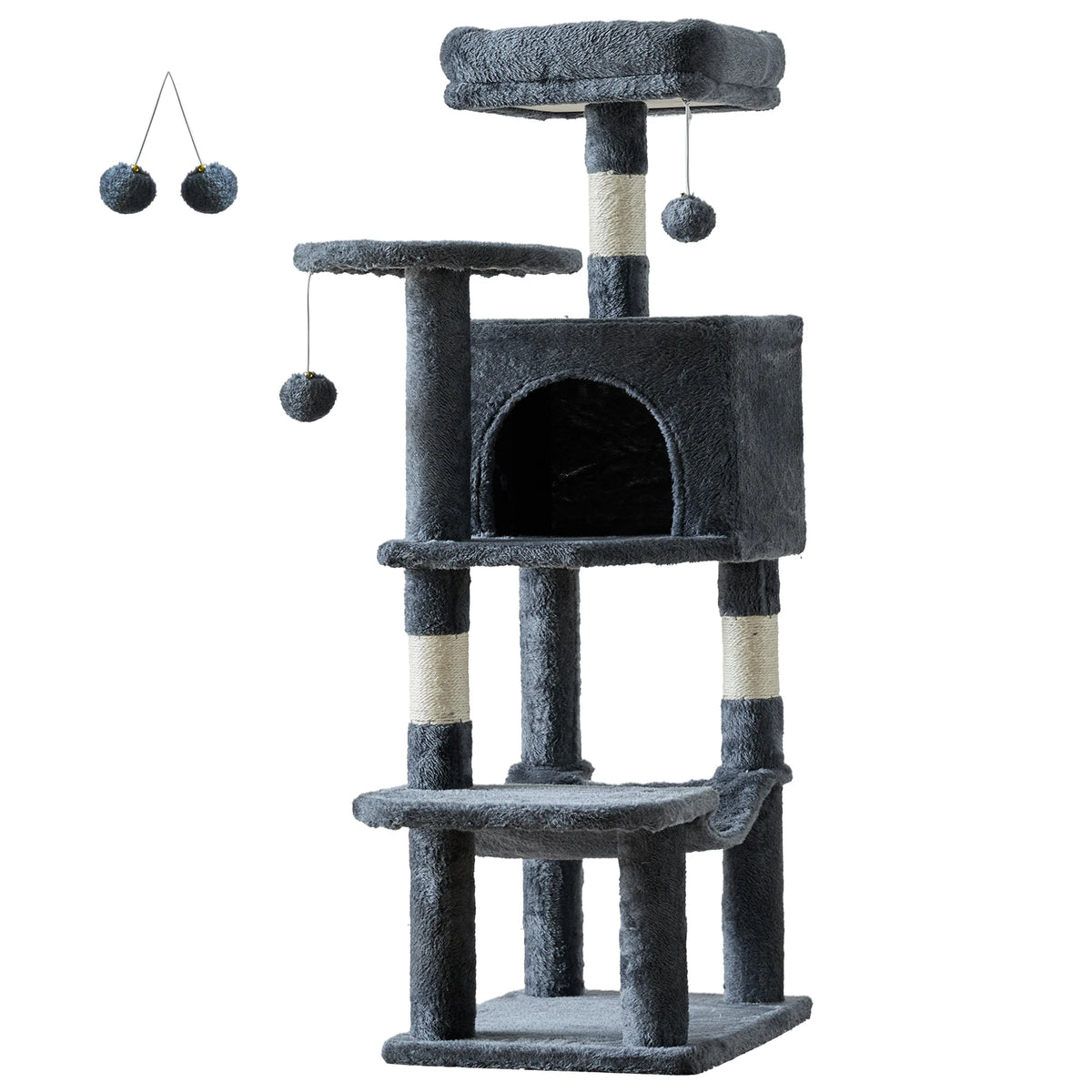 JHK Tall Multi-Cat Climbing Tower and Sisal Scratching Post