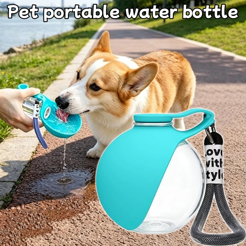 Portable Dog Water Bottle with Hanging Rope