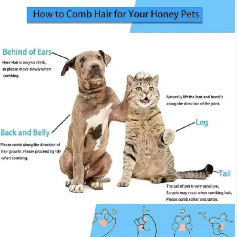 Pet Grooming and Hair Removal Bath Brush