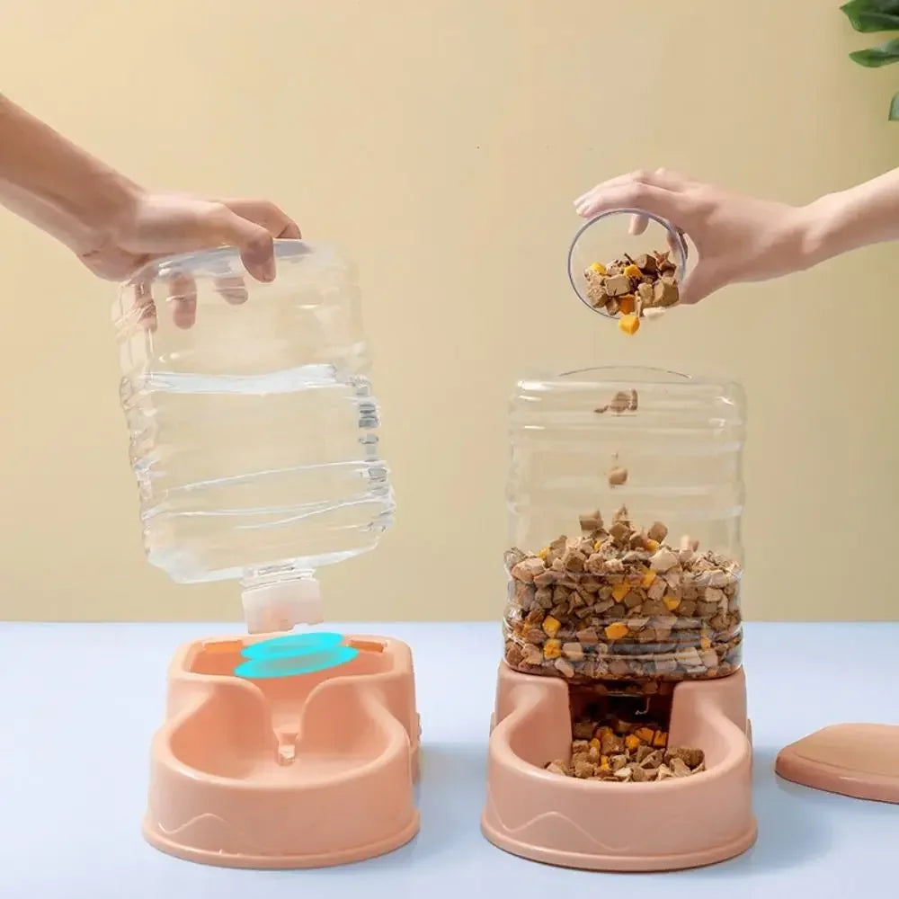 3.8L Automatic Cat and Dog Feeder and Water Fountain