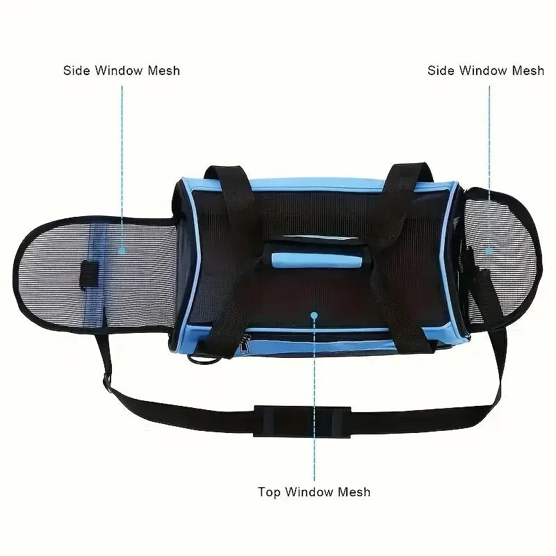 Portable Mesh Breathable Pet Carrier Bag for Small Dogs and Cats
