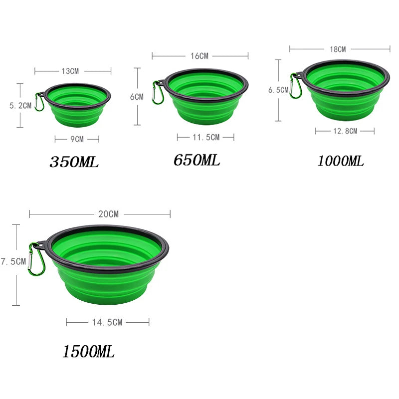 Portable Silicone 2-in-1 Pet Travel Bowl