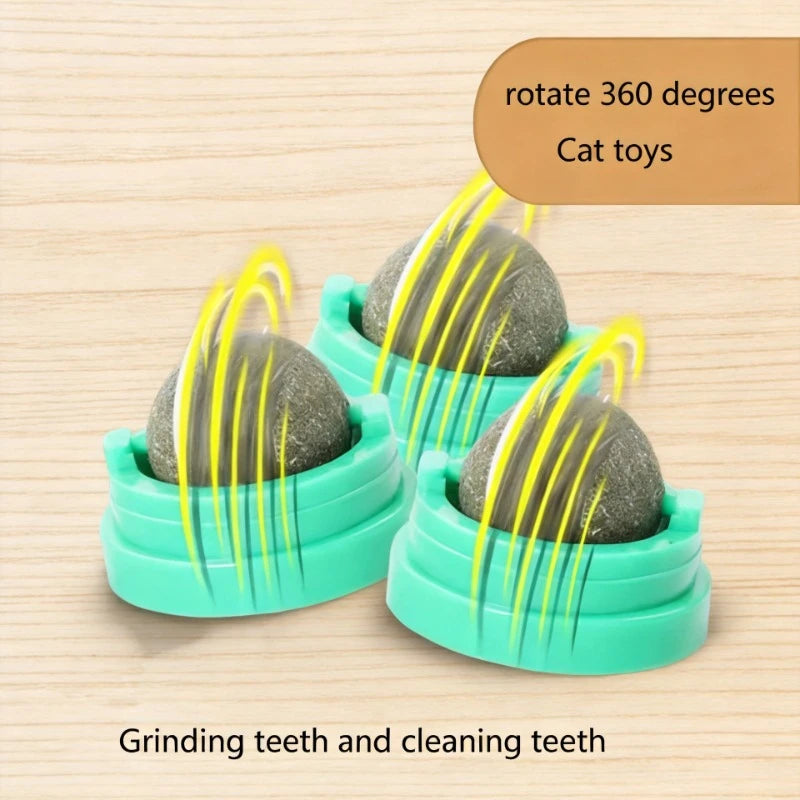 Wall Mount Catnip Ball Cat Toy Natural Treat