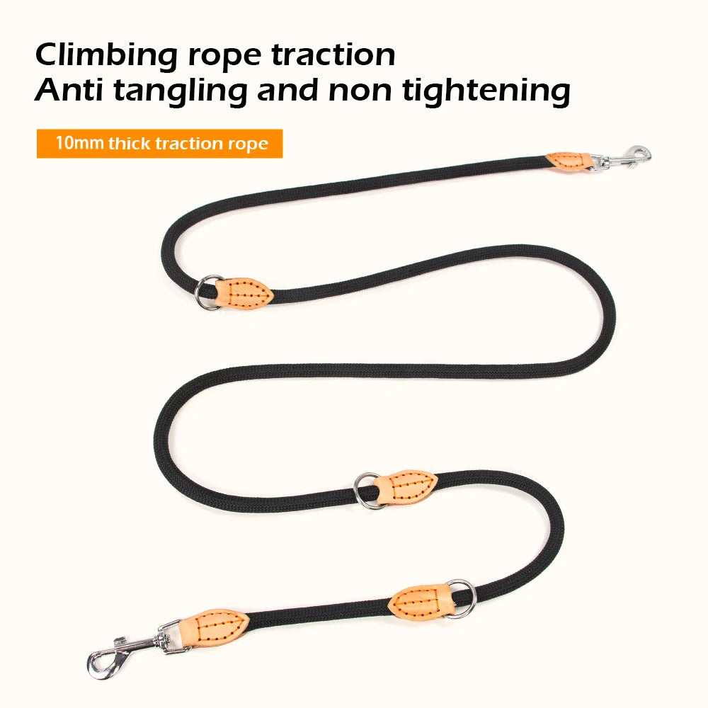Multifunctional Adjustable Hands-Free Dog Leash for Two Dogs