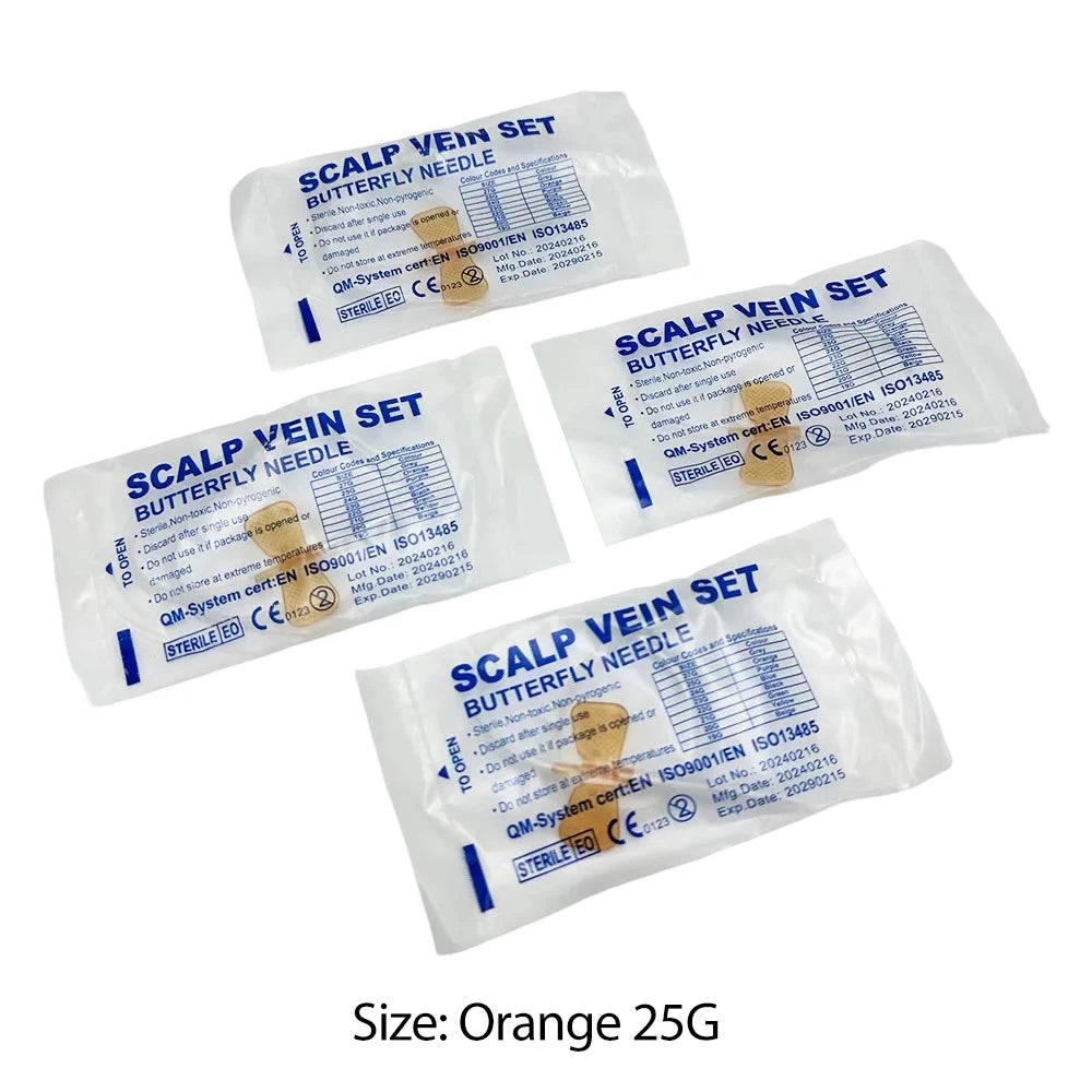 50 Pack Disposable Butterfly Pet Blood Infusion Needles
