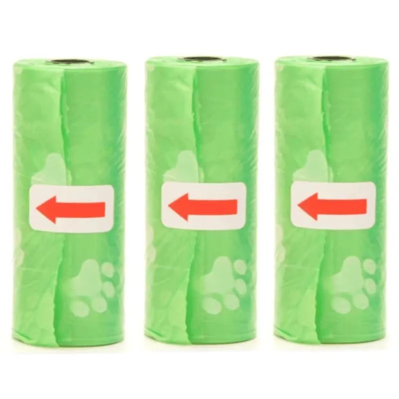 Disposable Dog Poop Bags with Dispenser and Leash Clip