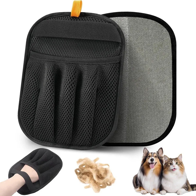 Double-Sided Pet Hair Removal Grooming Gloves