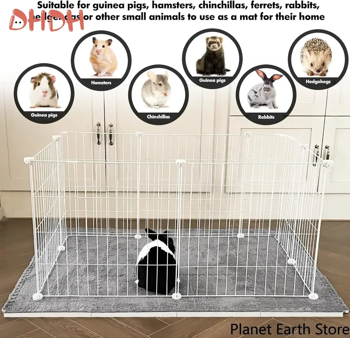 Absorbent Waterproof Anti Slip Cage Liners for Rabbits and Guinea Pigs