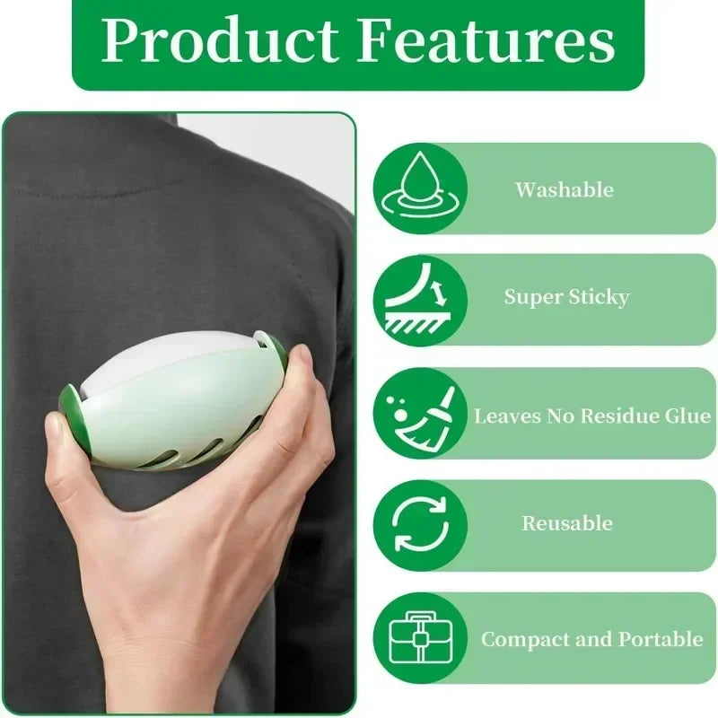 Portable Reusable Washable Lint Roller for Pet Hair and Dust Removal