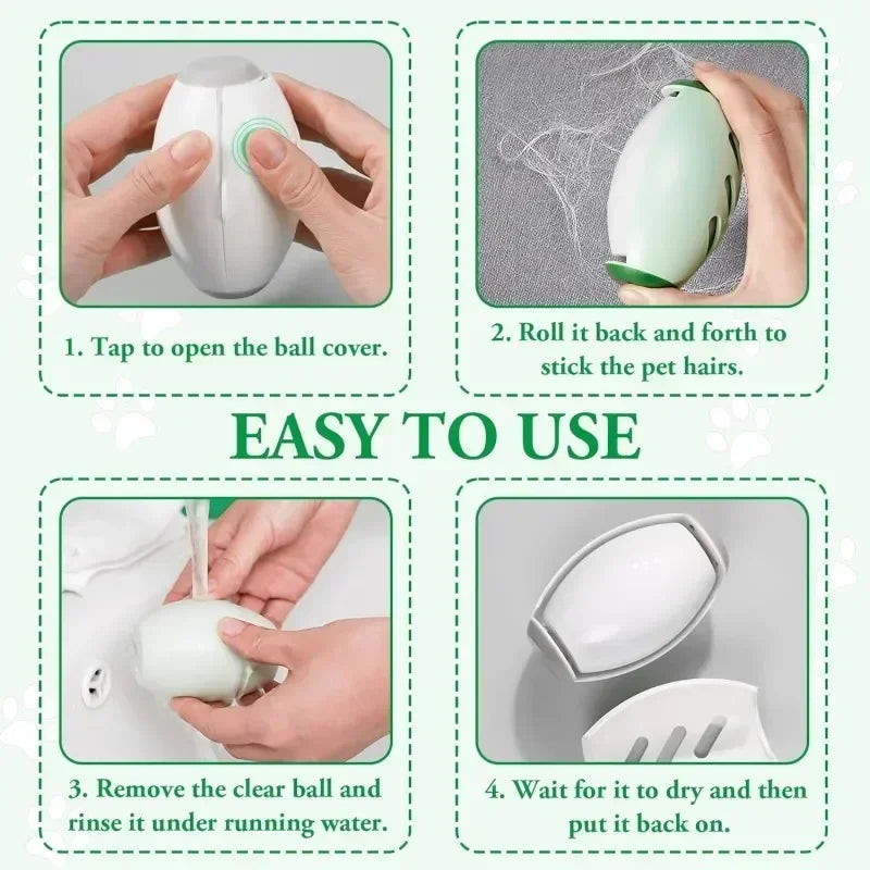 Portable Reusable Washable Lint Roller for Pet Hair and Dust Removal