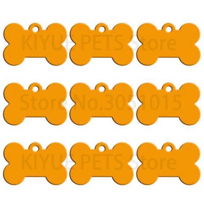 Personalized Engraved Bone Dog ID Tags 100 Pack