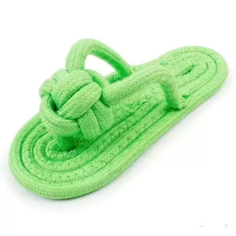 Interactive Cotton Slipper Rope Dog Toy for Teeth Training