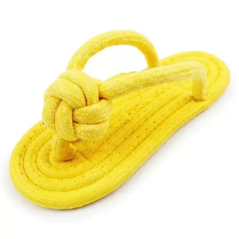 Interactive Cotton Slipper Rope Dog Toy for Teeth Training