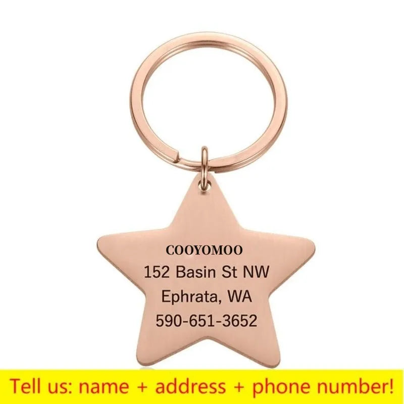 Personalized Engraved Pet ID Tag Bone Shape