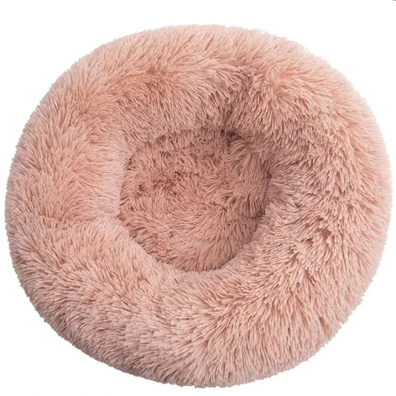 Plush Round Winter Warm Pet Bed in Six Sizes