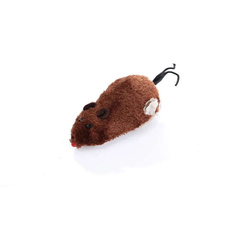 Interactive Plush Wind-Up Mouse Cat and Dog Toy