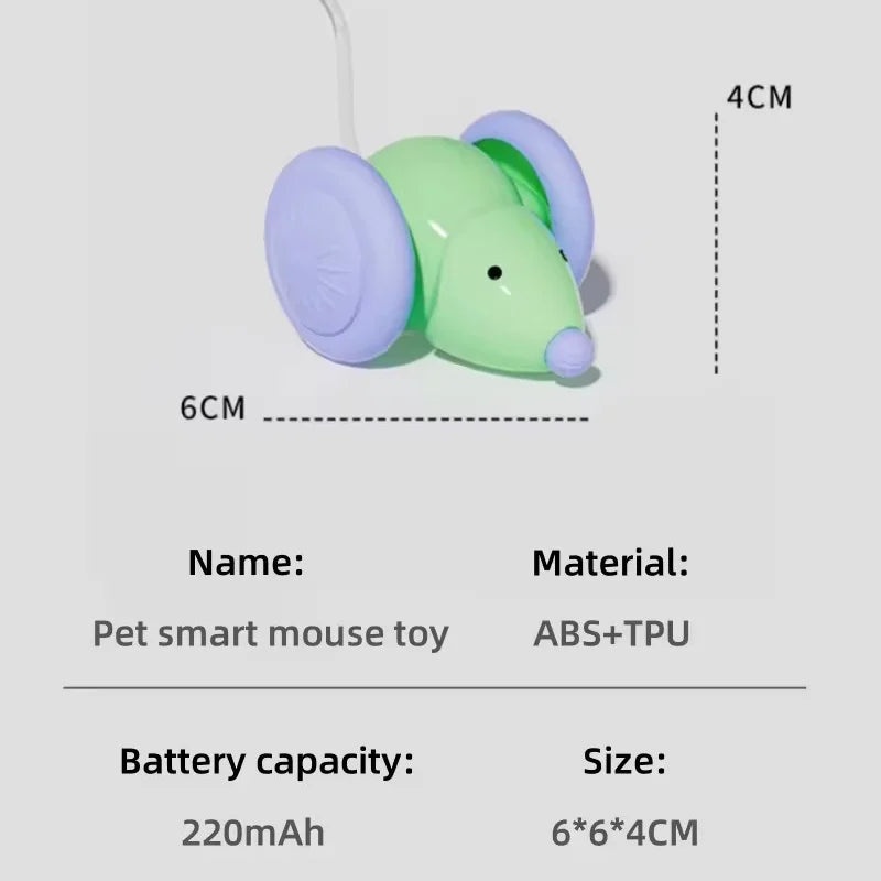 Smart Interactive Cat Toy Mouse with Obstacle Avoidance