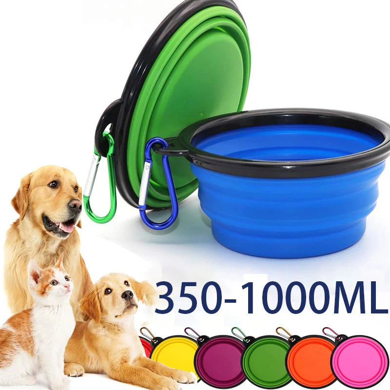Portable Silicone 2-in-1 Pet Travel Bowl