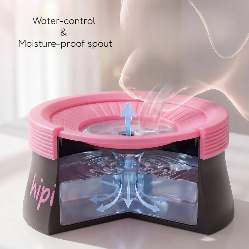 600ml Anti-Wet Chin Pet Water Bowl