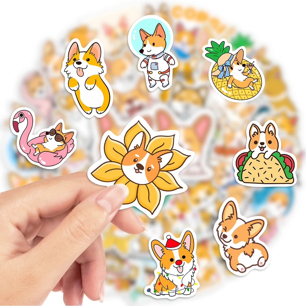 Waterproof Corgi Dog DIY Decorative Stickers