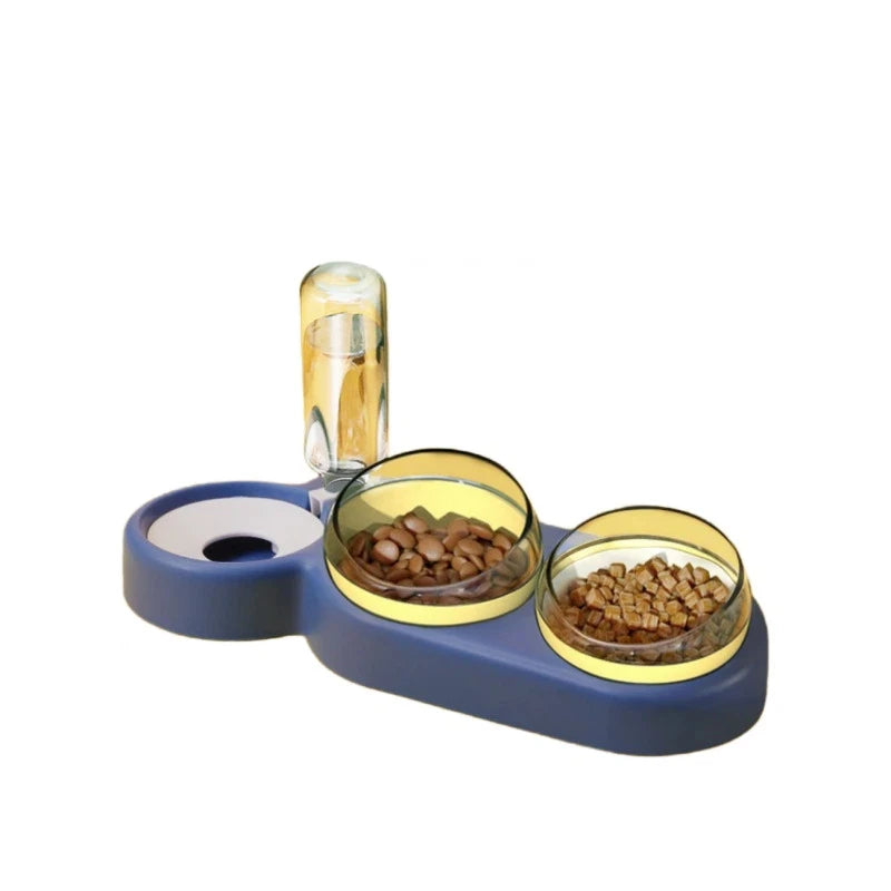 Triple Bowl Automatic Pet Water Dispenser and Feeder