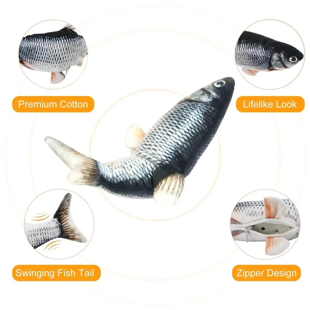 USB Charging Simulation Fish Interactive Pet Chewing Toy