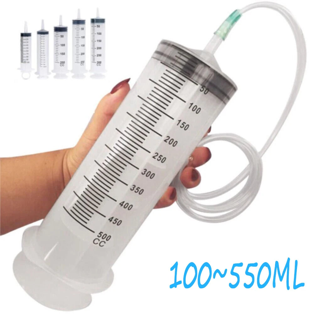 Large Capacity Pet Feeding and Liquid Syringe with Hose