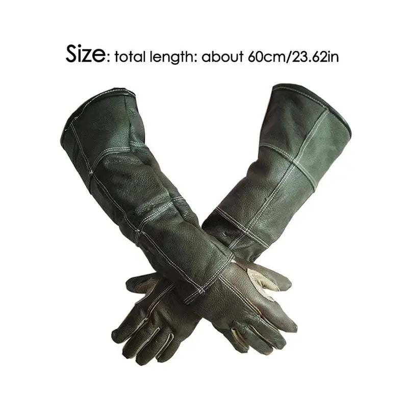 Leather Anti Bite Pet Training and Gardening Gloves