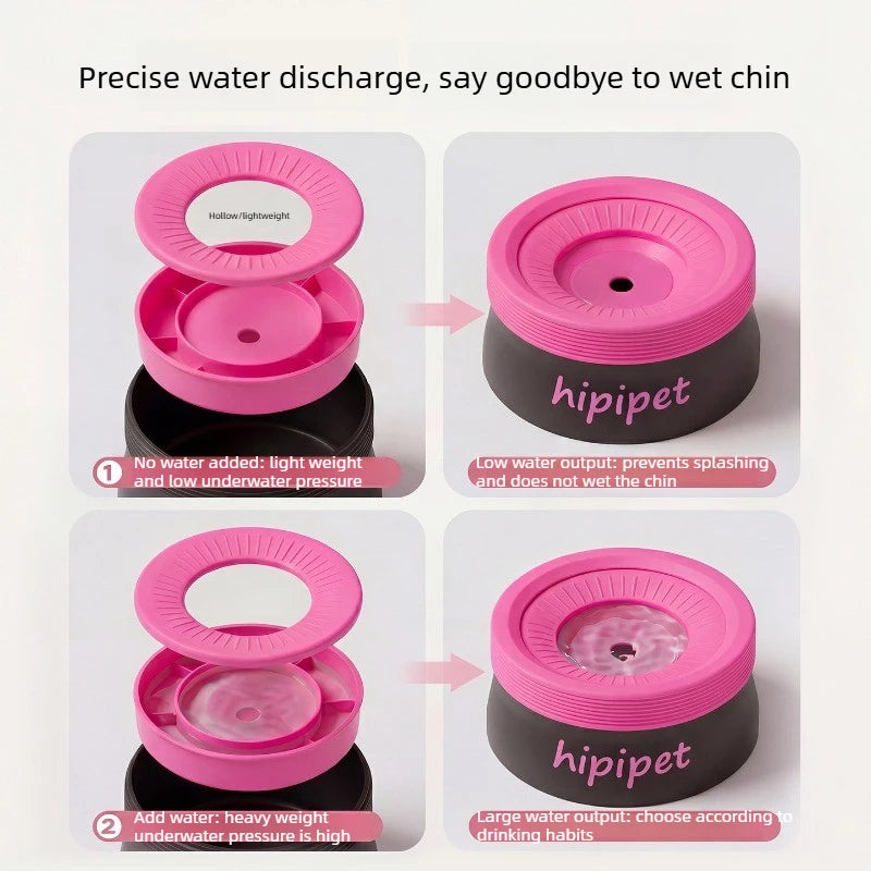 600ml Anti-Wet Chin Pet Water Bowl