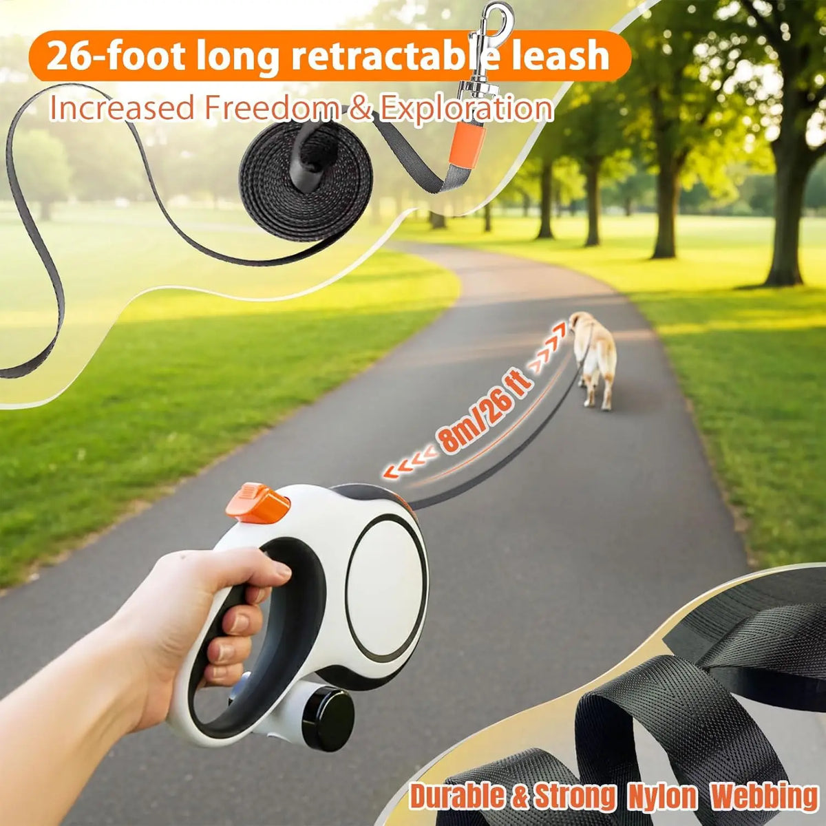 Retractable 5m 8m 50kg Dog Leash for Small and Large Dogs