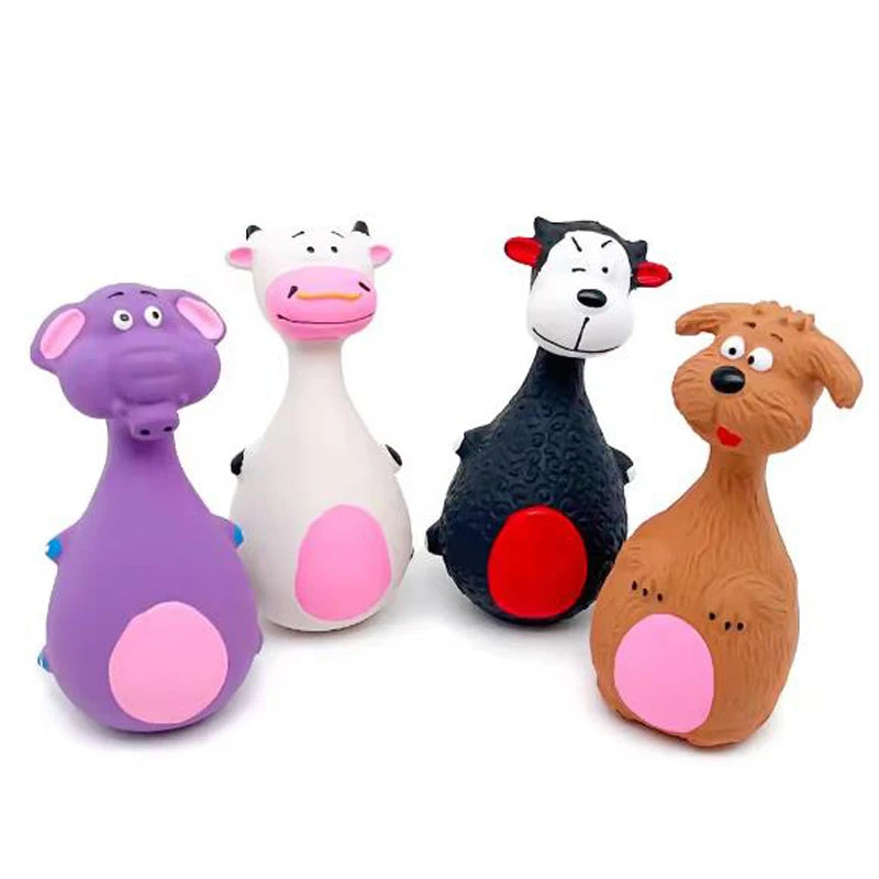 Latex Squeaky Cartoon Animal Dog Toy