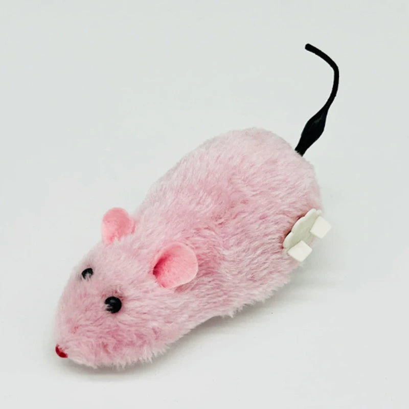Interactive Plush Wind-Up Mouse Cat and Dog Toy