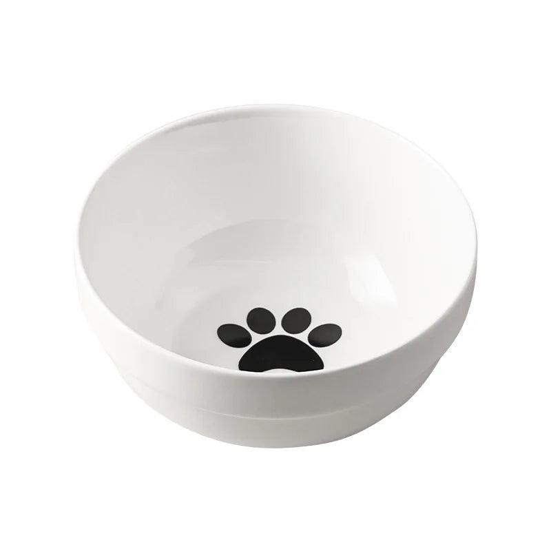 Ceramic Double Cat Bowl with Cervical Protection