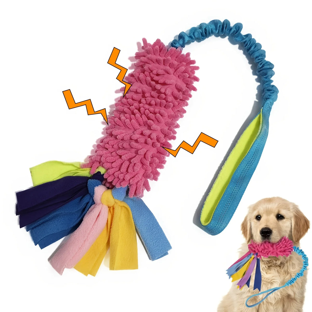 Durable Plush Dog Toy With Pulling Rope And Handle