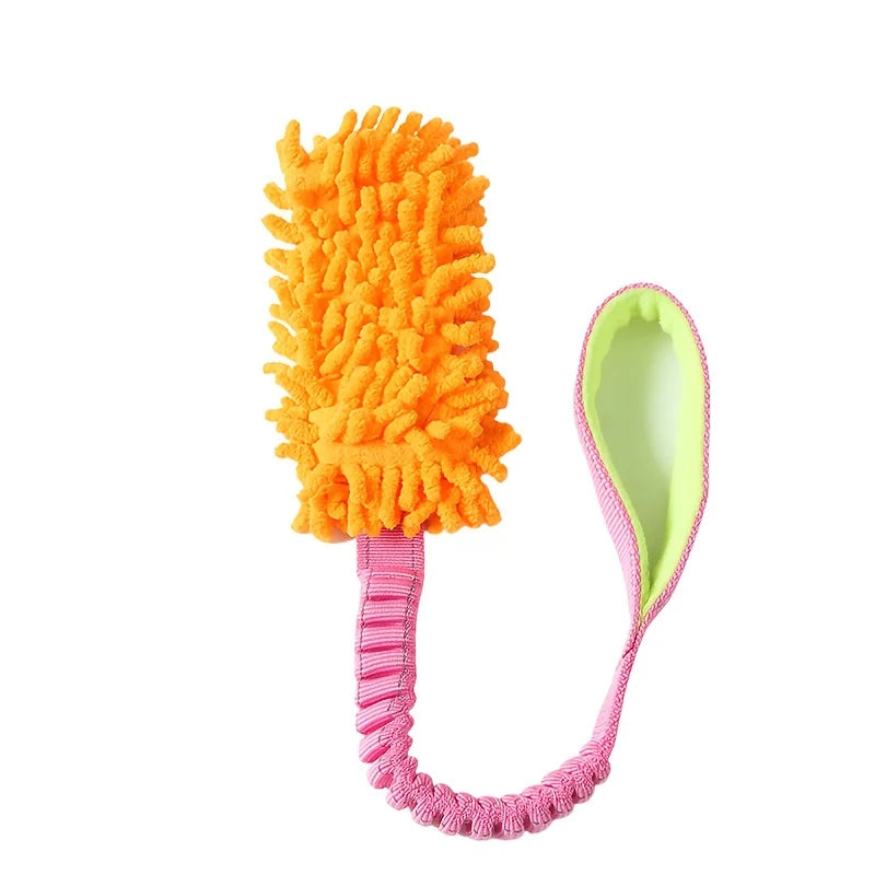 Durable Plush Dog Toy With Pulling Rope And Handle