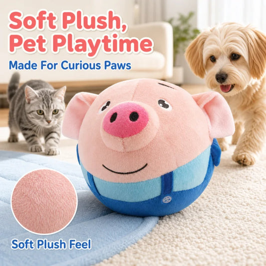 Interactive Plush Bouncing Dog Toy with Music and Vibration