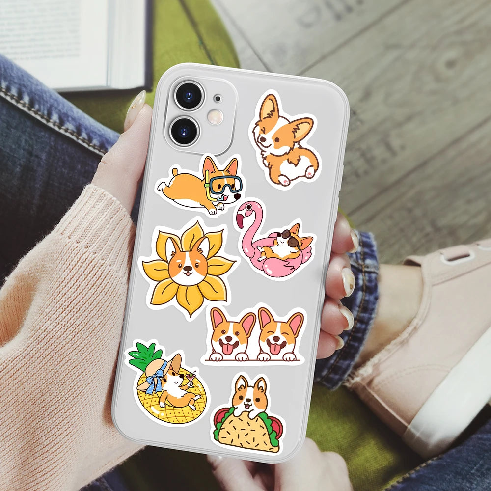 Waterproof Corgi Dog DIY Decorative Stickers