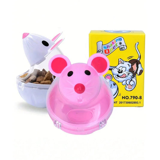 Interactive Rolling Mouse Treat Dispenser Toy for Pets