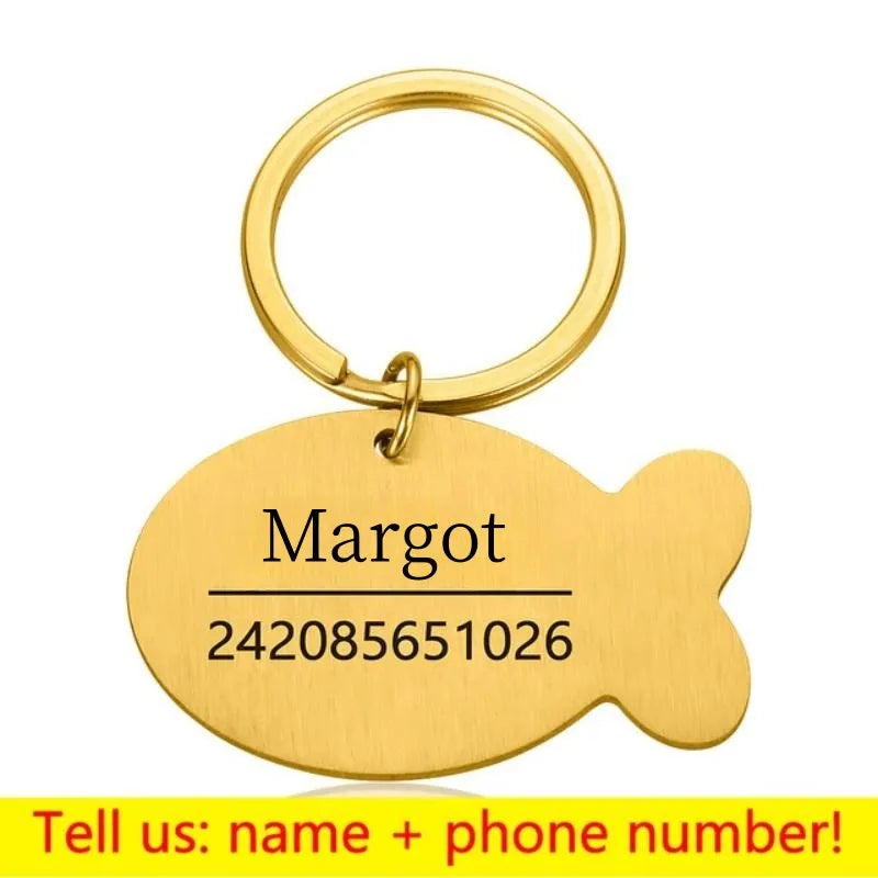 Personalized Engraved Pet ID Tag Bone Shape