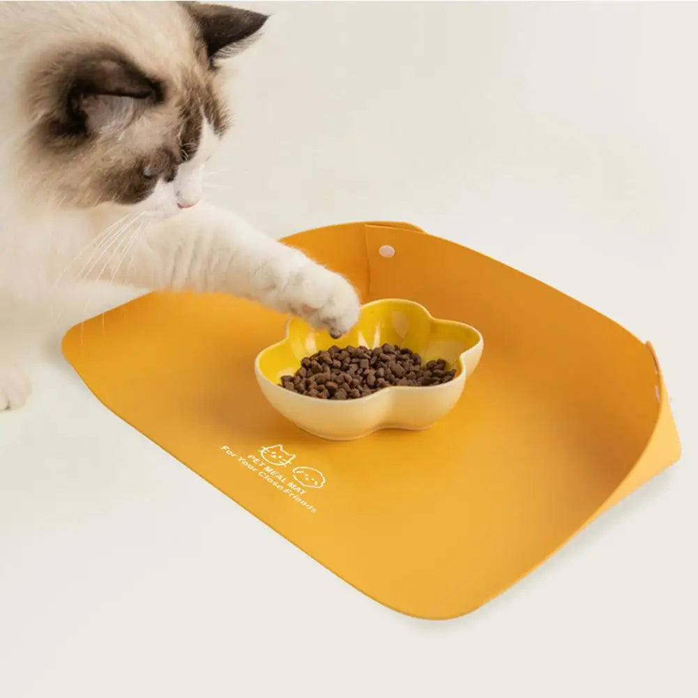 Waterproof PU Leather Anti-Spill Pet Feeding Mat