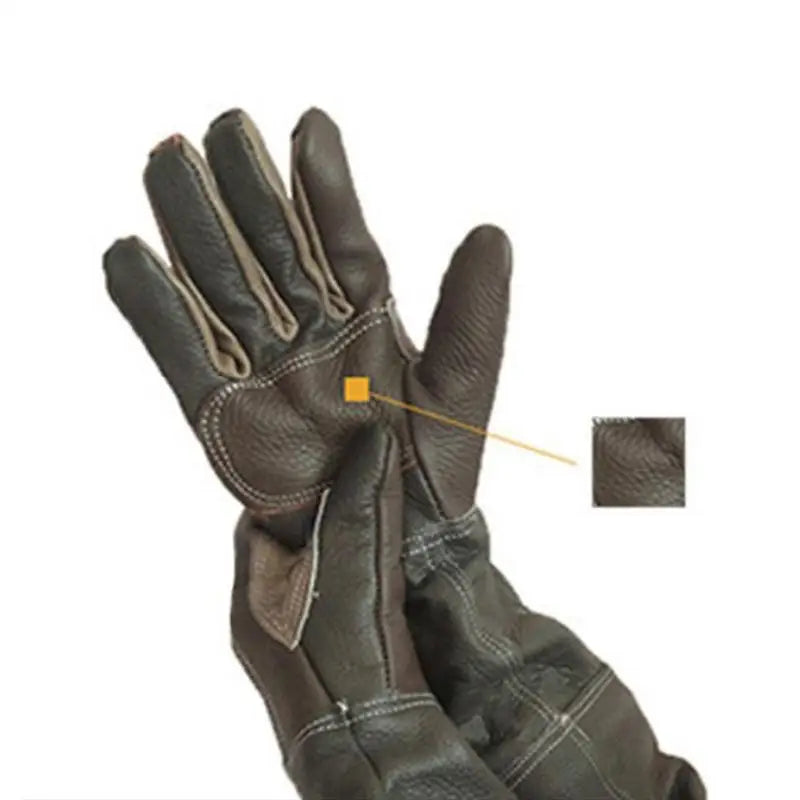 Leather Anti Bite Pet Training and Gardening Gloves