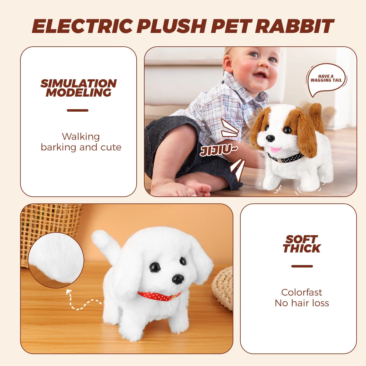 Electric Walking Plush Teddy Dog Toy