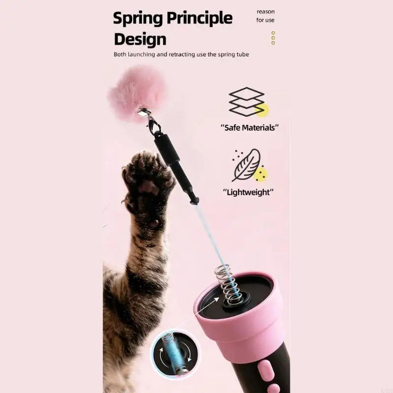 Interactive Auto Launching Pet Teaser Toy