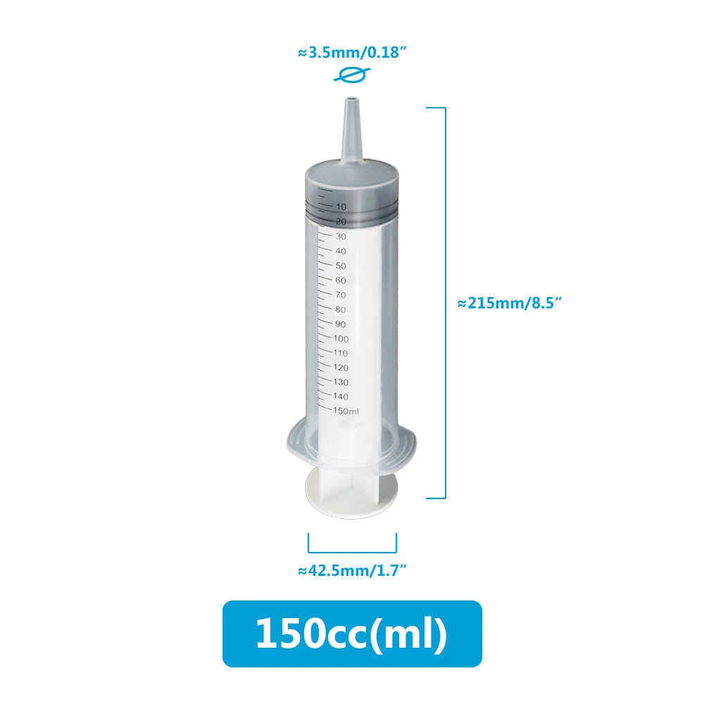 Large Capacity Pet Feeding and Liquid Syringe with Hose
