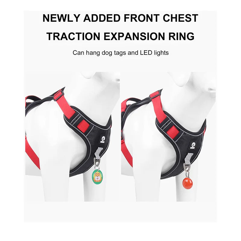 Reflective Tactical Dog Vest Harness Waterproof Oxford Cloth