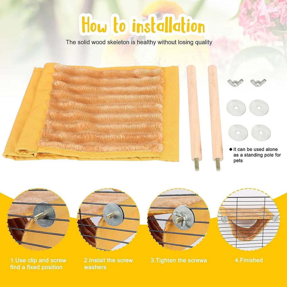 Parrot House Bird Nest Bed Cage Accessory