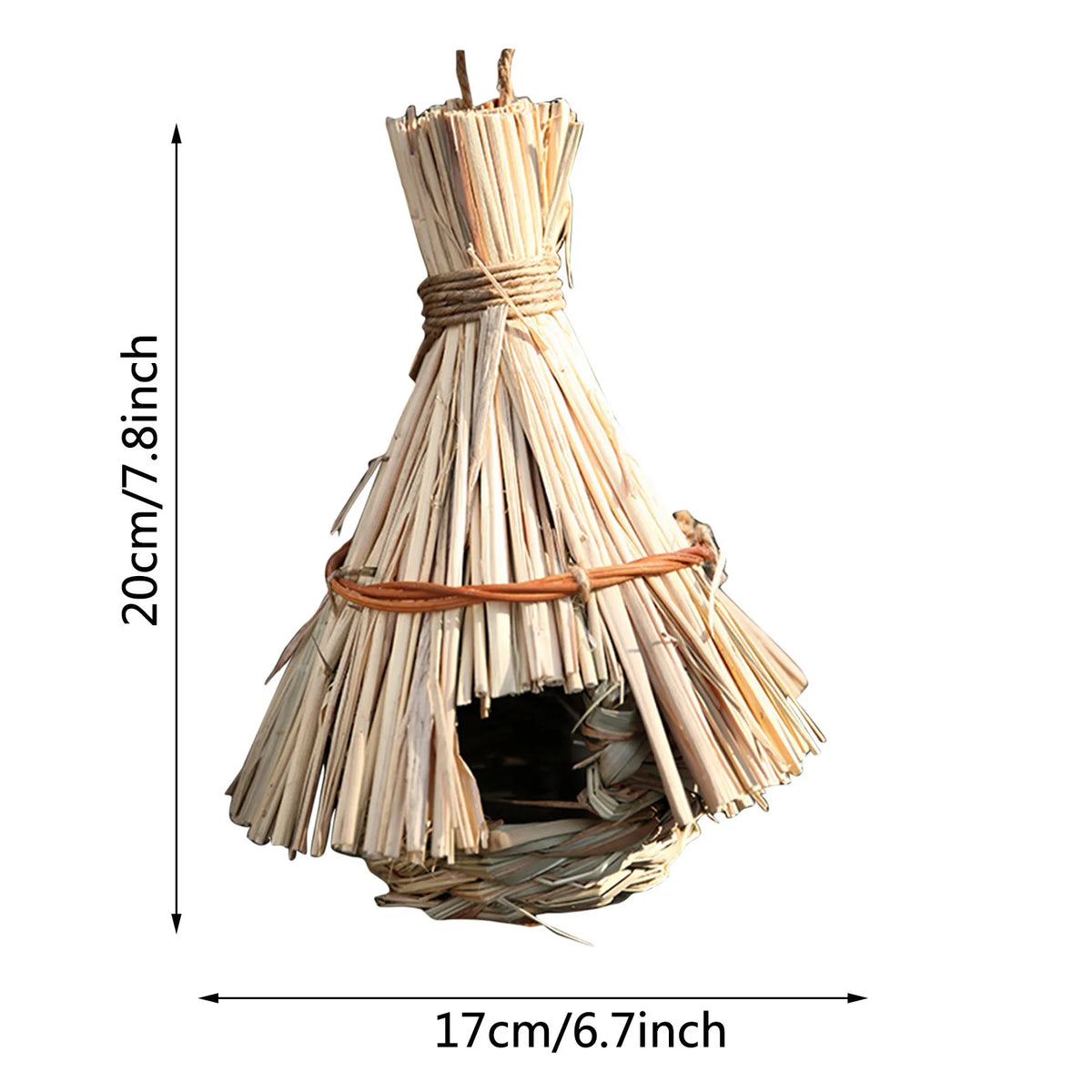 Woven Natural Grass Birdhouse Hideaway Decoration