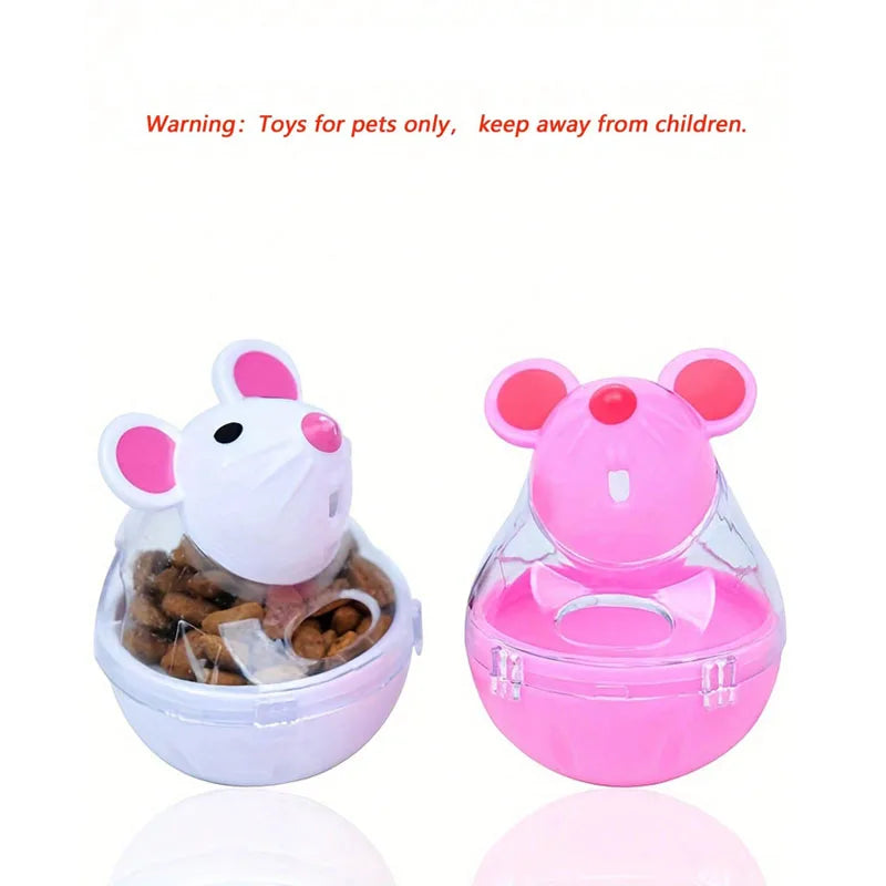 Interactive Rolling Mouse Treat Dispenser Toy for Pets