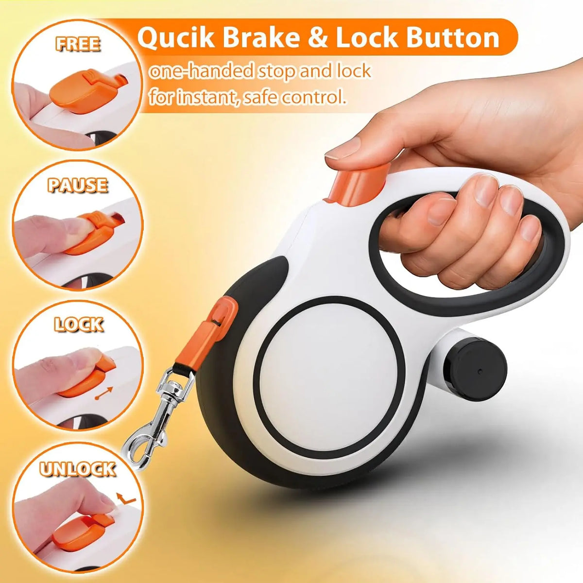 Retractable 5m 8m 50kg Dog Leash for Small and Large Dogs