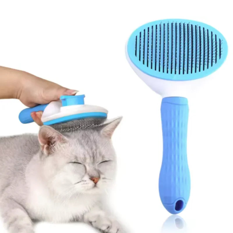 Self-Cleaning Pet Grooming Brush and Hair Remover